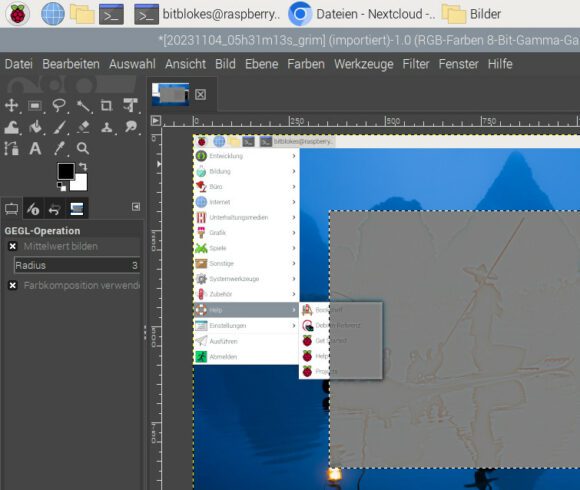 Einfache Bildbearbeitung mit GIMP ist auf dem Raspberry Pi 5 möglich