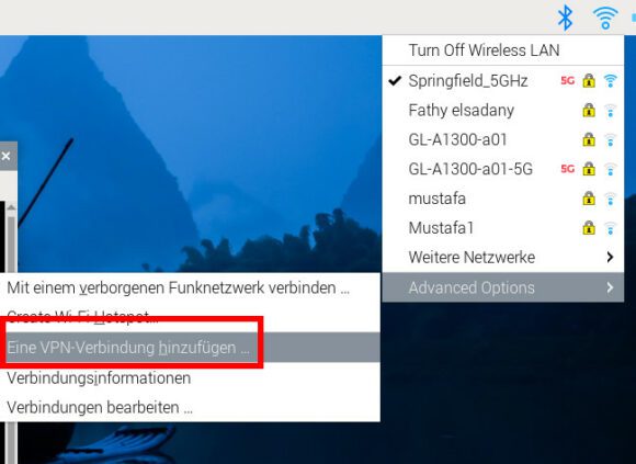 Eine VPN-Verbindung hinzufügen … aber erst Plug-ins installieren