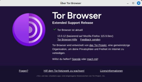 Tor Browser 13.0.12 ist verfügbar