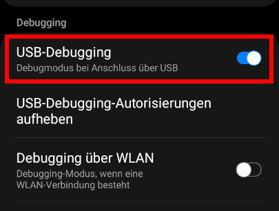 USB-Debugging aktivieren