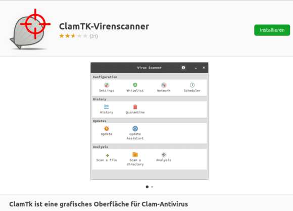 ClamTk ist immer noch in den Repos zu finden