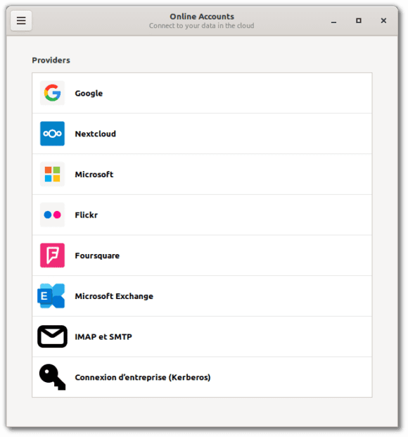 GNOME Online Account GTK (Quelle: linuxmint.com)